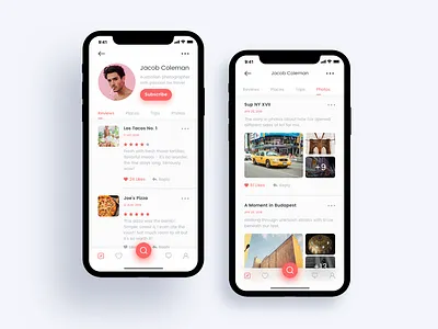 Horeca App Profile Concept app booking comment food ios iphone iphone x iphonex photo pizza profile profile page restaurant review reviews reviews screen tacos travel app ui ux