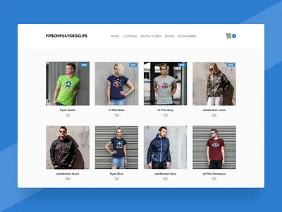 PIPS Web Shop band design machinery music webshop