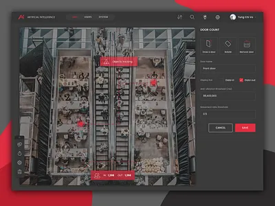 Artificial intelligence - Object tracking functions admin ai app artificial intelligence dashboard flat functions icon line material object software tracking vietnam web