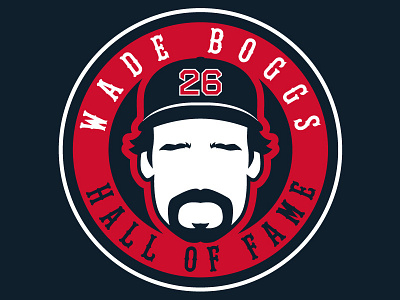 Official Wade Boggs Logo badge baseball logos sports