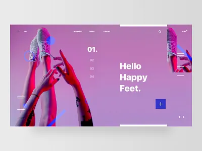 Hello Happy Feet. concept design ui uiux userinterfase ux web website
