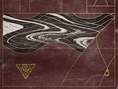 Sqaure 3 black and white illustration occult shapes texture