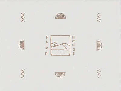 Farmhouse Identity branding design illustration logo restaurant texture typography vintage