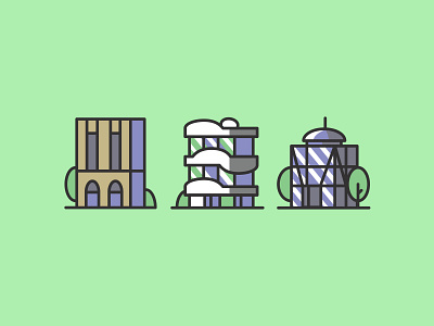 Evolution of the Workspace Icons architechture branding building design icons icons set illustration isp vector