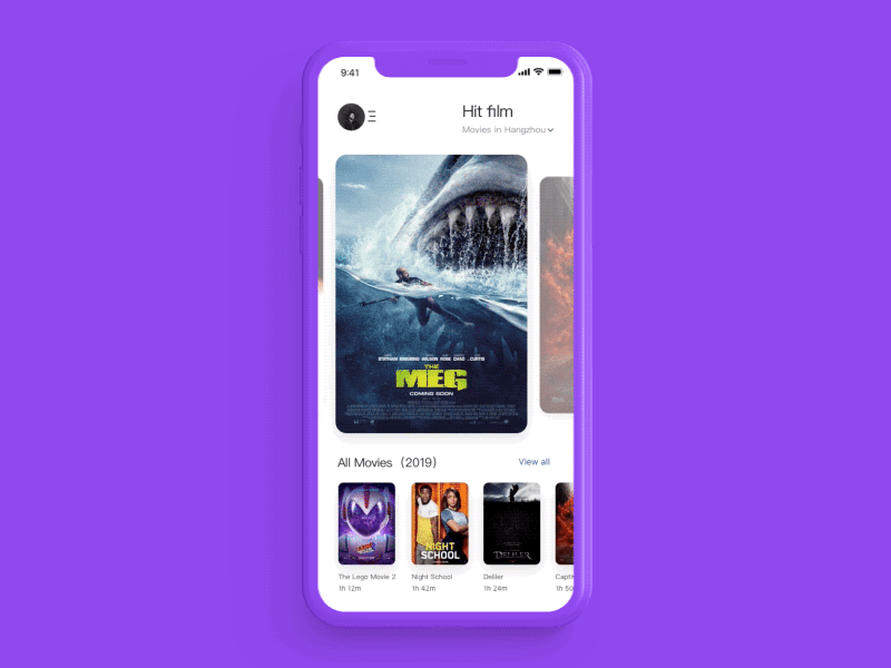 Movies App Design app color design iphone ui