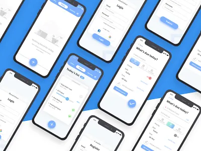 Dribbble Todo List App app blue elegant icon illustration interface ios minimal mobile simple ui ux