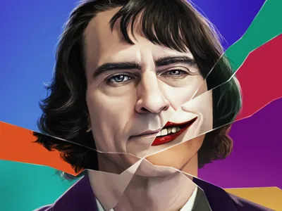 Arthur arthur digital arts digital painting illustration joaquin phœnix joker portrait
