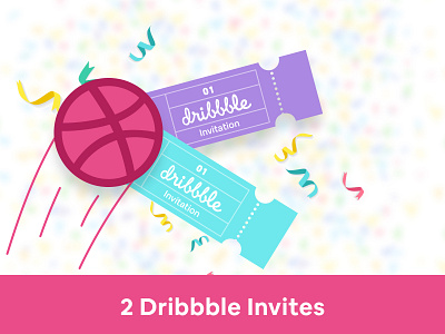 2 Dribbble Invites application design color design designer draft dribbble interface design invite invites ui uidesign ux uxdesign