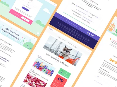 Fabric Secondary Pages about blog life insurance login madlib marketing ui web