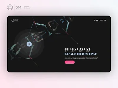 Countdown-timer | Daily UI challenge - Day 014/100 animation clean design countdown timer daily ui daily ui 014 dark ui ecommerce george samuel hero section interaction interaction design landing page swim trendy ui design ui ux design user experience user interface ux web design
