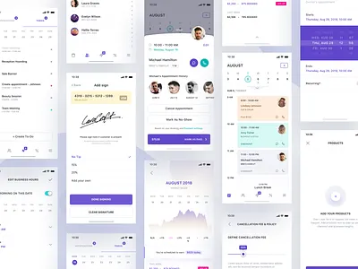 Hair salon app add new analytics booking app checkout dashboard empty state mobile app notification payment profile salon app signature slider todo app tracking app