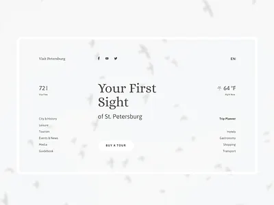 VisitPetersburg concept design interface ui ux webdesign