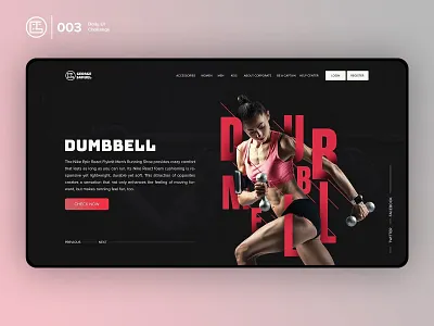 Hero Section | Daily UI challenge - Day 003/100 animation clean design daily ui daily ui 003 dark ui george samuel gym hero section interaction interaction design landing page nike sport app ui design ui ux design user experience user interface ux visual design web design