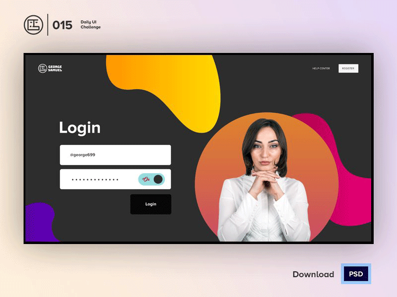 Switch Button | Daily UI challenge - Day 015/100 animation clean design countdown timer daily ui daily ui 015 dark ui ecommerce george samuel hero section interaction interaction design landing page switch trendy ui design ui ux design user experience user interface ux web design