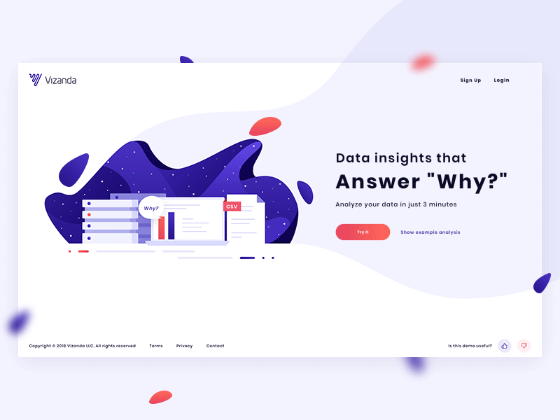 Vizanda action animation design landing light loading purple red ui ux web web design