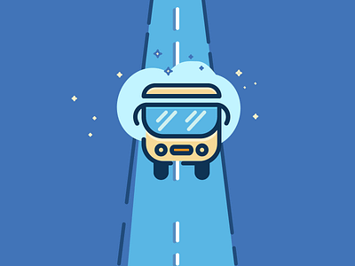 School Bus backtoschool bus icons icons set illustration night road schoolbus