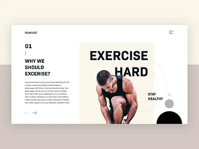 Runfast - Article Page exercise flat gym health minimal running ui ux web design