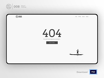 404 | Daily UI challenge - Day 008/100 404 animation clean design daily ui daily ui 008 dark ui ecommerce george samuel hero section interaction interaction design landing page not found trendy ui design ui ux design user experience user interface ux web design