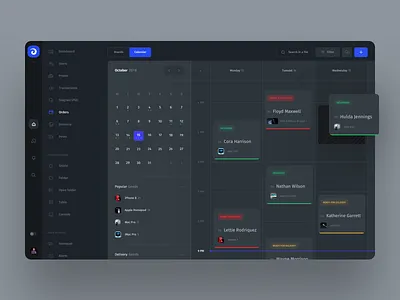 Jet Admin chat dashboard design interface iphone manager minimal shop timemanager web