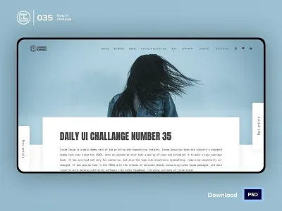 Blog Article Post | Daily UI challenge - Day 035/100 animation article blog blog post daily ui daily ui 035 dark ui ecommerce free psd free ui kit freebies george samuel hero section interaction interaction design landing page news post user experience user interface