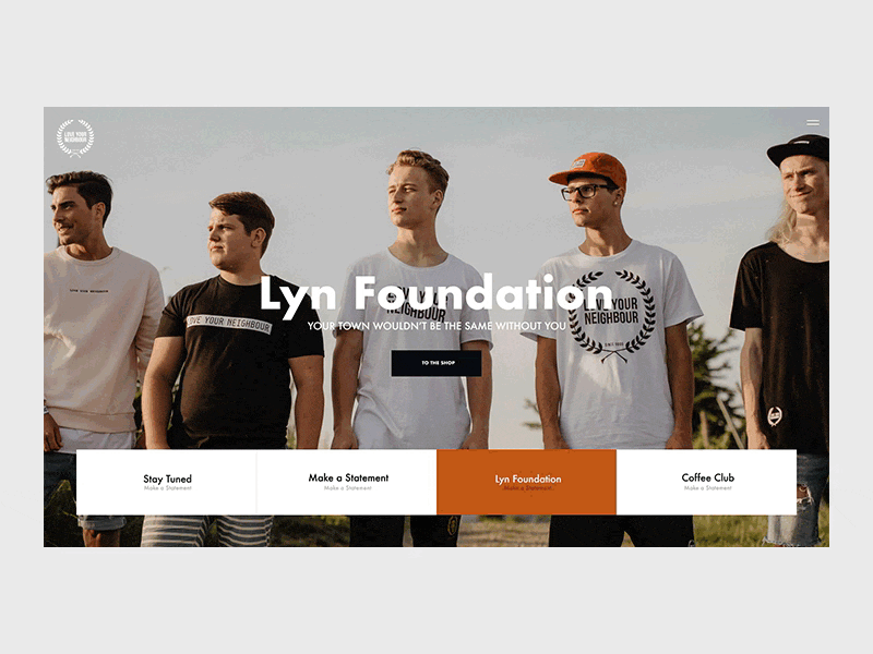 Love your neighbour :: Landing Page Concept ae after effects animated animation animation after effects band clean clean web design concept creative fashion fashion shop interaction landing page man man design minimal slides ui design web design