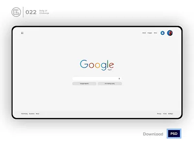 Google Slim Redesign Search | Daily UI challenge - Day 022/100 animation daily ui daily ui 022 dark ui ecommerce free psd free ui kit freebies george samuel google redesign google search hero section input interaction interaction design landing page search user experience user interface ux
