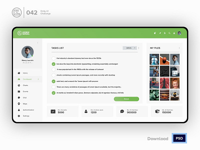 Todo List inside dashboard | Daily UI challenge - Day 042/100 animation daily ui daily ui 042 dark ui dashboard ecommerce free psd free ui kit freebies george samuel hero section interaction interaction design landing page todo todo list trendy user experience user interface ux