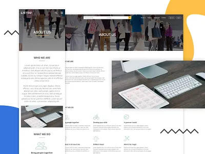 Listed - About us Page about us companies design listed listing listing directory psd templates web design