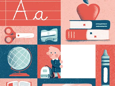 First day of school - La Repubblica cover illustration dsgn editorial editorial illustration elementary illustration school
