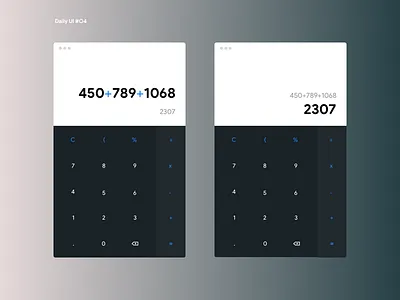 Daily UI #4 ; Calculator application dailyui design ui ux webdesign