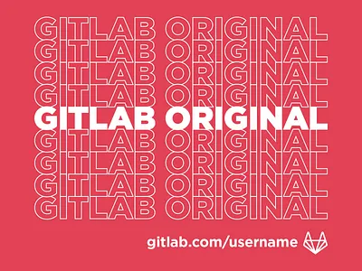 GitLab Original git github gitlab retro t shirt design thank you bag typography