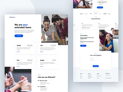 TeamStack - Homepage Design agency blue clean design homepage interface landing minimal ui ux webdeisgn website