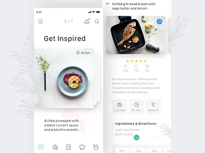 Food App Concept. app app concept application food food app foodapp ios iphone iphone app mobile recipe recipe app recipes ui