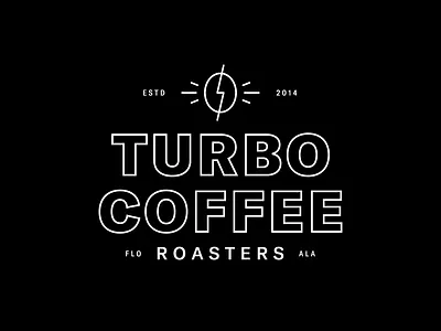 Turbo Coffee pt. 3 brand branding coffee identity lightning lockup logo mark trademark turbo turbo coffee