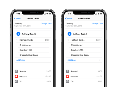 Cart app buttons cart checkout checkout process food icons ios order totals ui