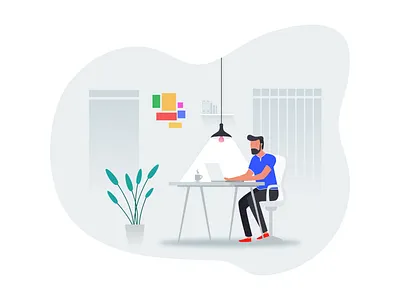 Designer Illustration branding design illustration typography ui ux vector workspace