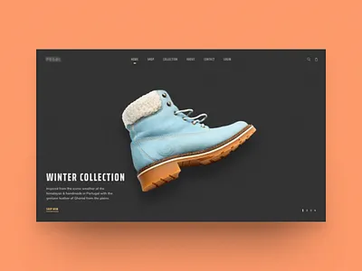 Shoes Ecommerce Landing banner collection ecommerce landing nepal shop ui ux web design website
