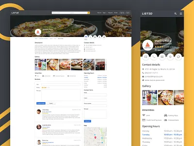 Listed - Company page company page design desktop listed listing listing directory mobile ui ux web design