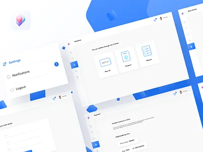 Dashboard screens (Brickshare) bank cash dashboard invest investment logout message money notification payment user validation