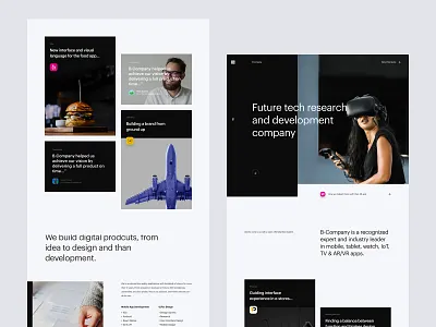 B - Homepage Style Exploration 03 agency experience interface landing landing page typography ui ui ux ui design user ux ux design web web design website