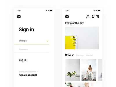 Unsplash Mobile Concept clean design minimal mobile mobile app photo photo app ui unsplash ux white