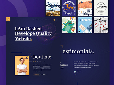 Personal Portfolio agency bio black dark minimal personal portfolio startup