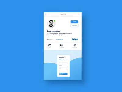 Daily UI Challenge #006 Social profile dailyui social social app social buttons social media ui ui design uidesign