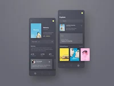 Taste Of Cinema app landing page layout product ui ux web website