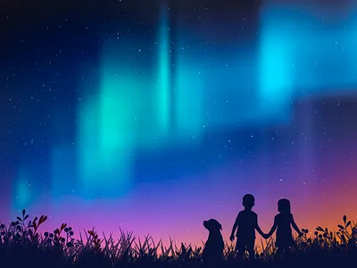 An Aurora illustration vector vector art