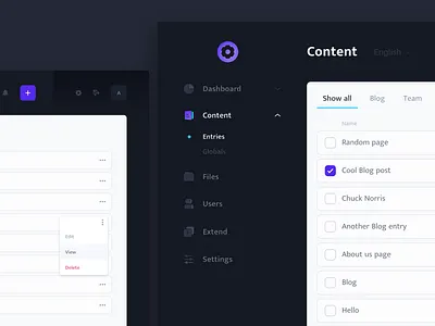 CMS Admin Interface #2 admin cms dashboard design interface theme ui ux