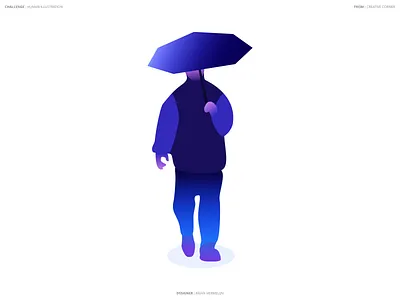 Umbrella Man - Vector affinity designer design geometric glow gradient graphics illustration shape shapes visual