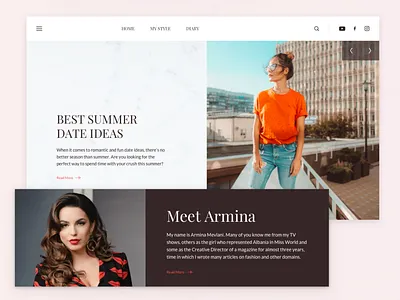 Fashion Blog Homepage blog fashion homepage typography ui ux wip