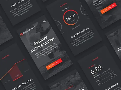 ProFile Athletes User Interface Design app app concept app design baseball design sports sports app ui ui ux user interface ux web app web design website