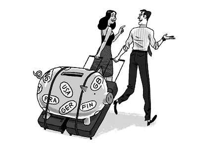 Breaking-up with your Phone black and white bw character design control digital diverse drawing dynamic editorial figurative germany gq illustration magazine money photoshop spot illustration stylized tech technology